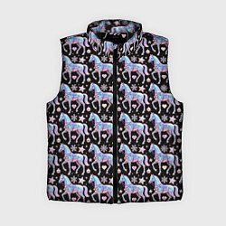 Женский жилет Новогодние лошади y2k