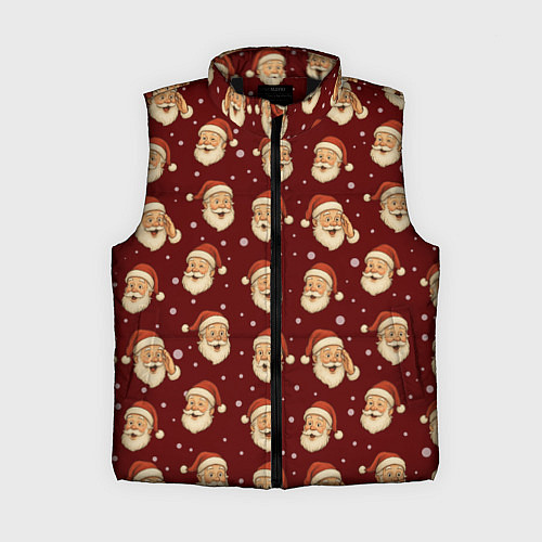 Женский жилет Паттерн с Сантой / 3D-Черный – фото 1