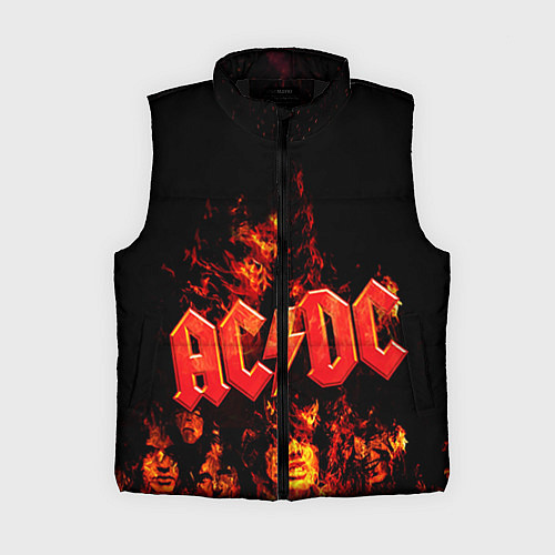 Женский жилет AC/DC Flame / 3D-Черный – фото 1