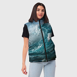 Женский жилет Волна, цвет: 3D-светло-серый — фото 2