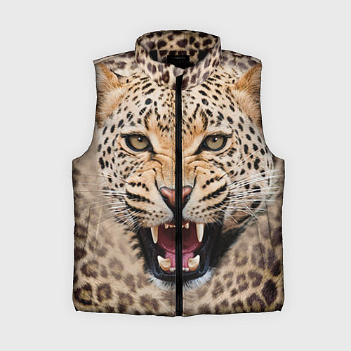 Женский жилет Взгляд леопарда / 3D-Черный – фото 1