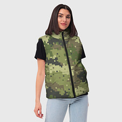 Женский жилет Хаки, цвет: 3D-красный — фото 2