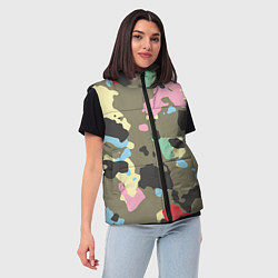 Женский жилет Камуфляж: микс цветов, цвет: 3D-светло-серый — фото 2