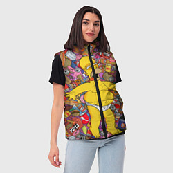 Женский жилет Рай Гомера, цвет: 3D-красный — фото 2