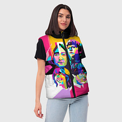Женский жилет The Beatles: Poly-art, цвет: 3D-черный — фото 2