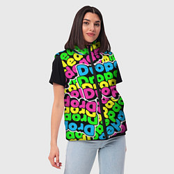 Женский жилет Drop Dead: Acid Pattern, цвет: 3D-черный — фото 2