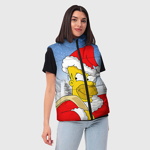 Женский жилет Санта Гомер / 3D-Красный – фото 3