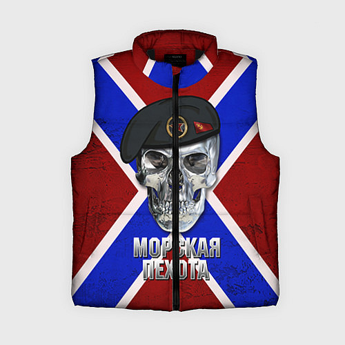 Женский жилет Череп: Морская пехота / 3D-Черный – фото 1