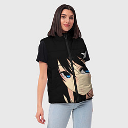 Женский жилет Black Rock Shooter - глаза Мато Курои, цвет: 3D-светло-серый — фото 2