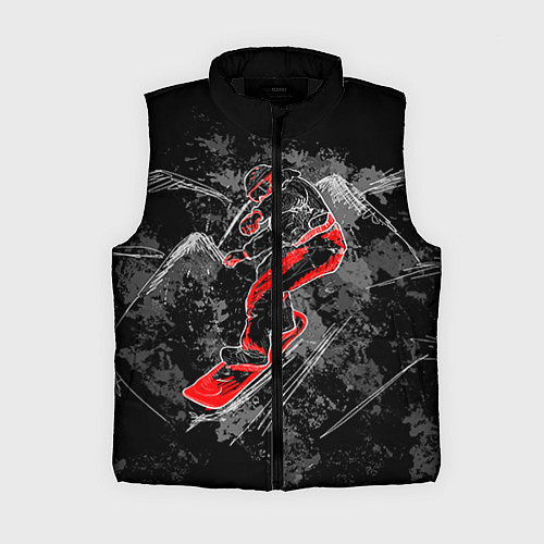 Женский жилет Сноубордист / 3D-Черный – фото 1