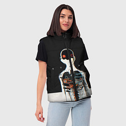 Женский жилет Three Days Grace: Skeleton, цвет: 3D-светло-серый — фото 2