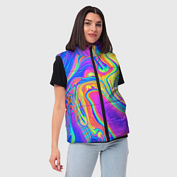 Женский жилет Цветные разводы, цвет: 3D-красный — фото 2