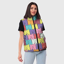 Женский жилет Котики, цвет: 3D-красный — фото 2