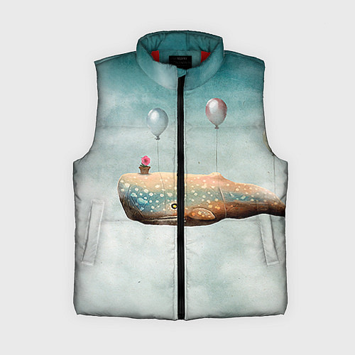 Женский жилет Летящий кит / 3D-Красный – фото 1