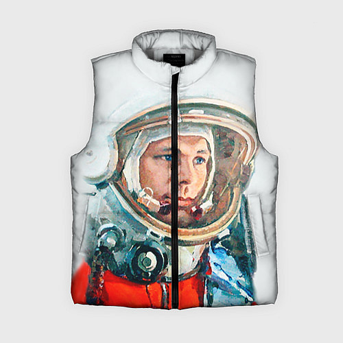 Женский жилет Гагарин в полете / 3D-Светло-серый – фото 1