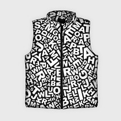 Женский жилет Английский алфавит