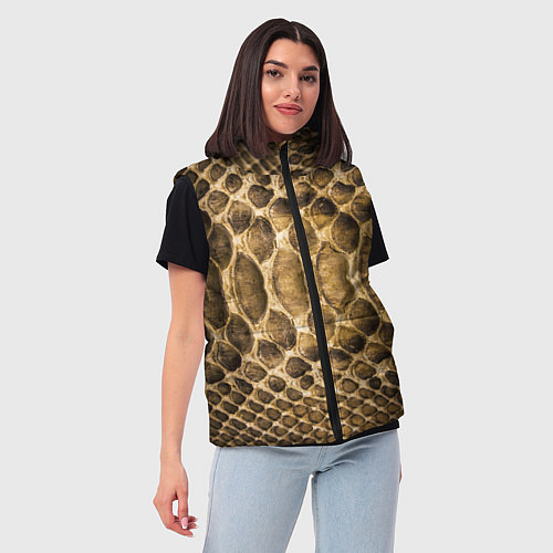 Женский жилет Змеиная кожа / 3D-Красный – фото 3
