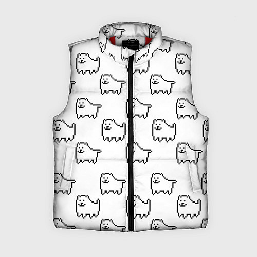 Женский жилет Undertale Annoying dog white / 3D-Красный – фото 1