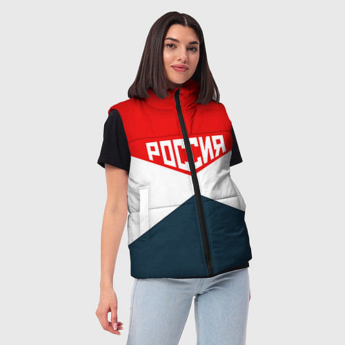 Женский жилет Форма России / 3D-Красный – фото 3