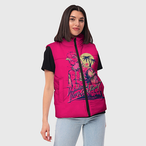 Женский жилет Hooking Over People? / 3D-Красный – фото 3