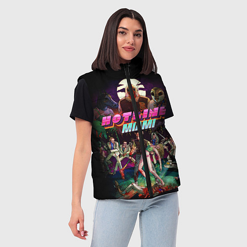 Женский жилет Hotline Miami / 3D-Красный – фото 3