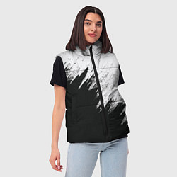 Женский жилет Черно-белый разрыв, цвет: 3D-светло-серый — фото 2