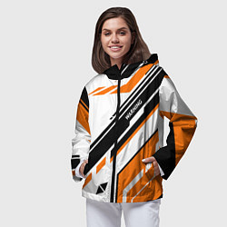 Ветровка с капюшоном женская CS:GO Asiimov P90 Style, цвет: 3D-черный — фото 2