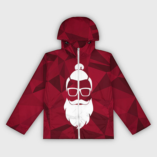 Женская ветровка Санта хипстер / 3D-Белый – фото 1