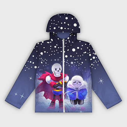 Женская ветровка Sans & Papyrus / 3D-Белый – фото 1