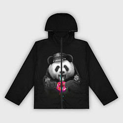 Ветровка с капюшоном женская Donut Panda, цвет: 3D-черный