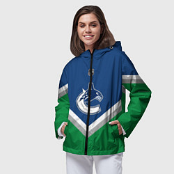 Ветровка с капюшоном женская NHL: Vancouver Canucks, цвет: 3D-черный — фото 2