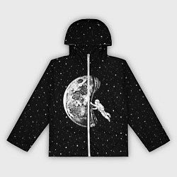 Ветровка с капюшоном женская Начало ночи, цвет: 3D-белый