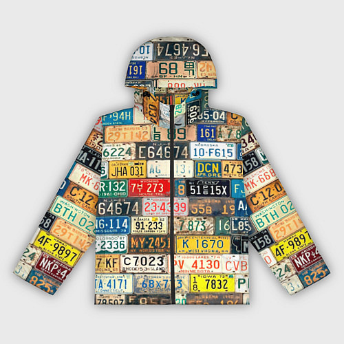 Женская ветровка Автомобильные номера мира / 3D-Черный – фото 1