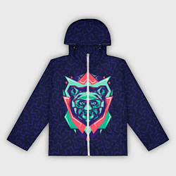 Ветровка с капюшоном женская Hipster Bear, цвет: 3D-белый