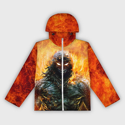 Женская ветровка Disturbed: Monster Flame / 3D-Белый – фото 1