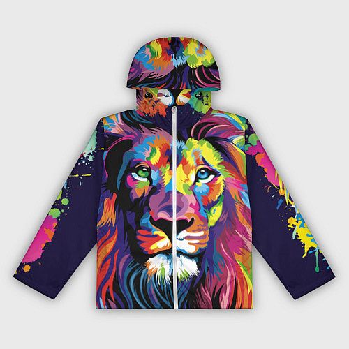 Женская ветровка Красочный лев / 3D-Белый – фото 1