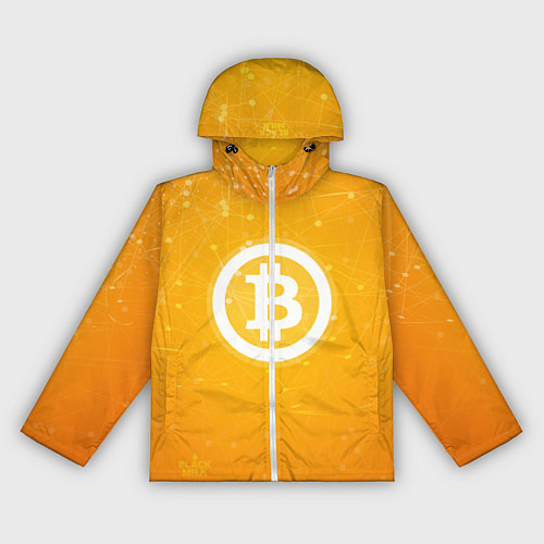 Женская ветровка Bitcoin Orange / 3D-Белый – фото 1