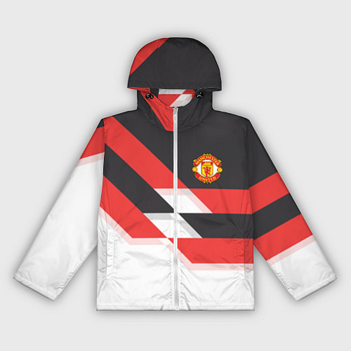 Женская ветровка Manchester United: Stipe / 3D-Белый – фото 1