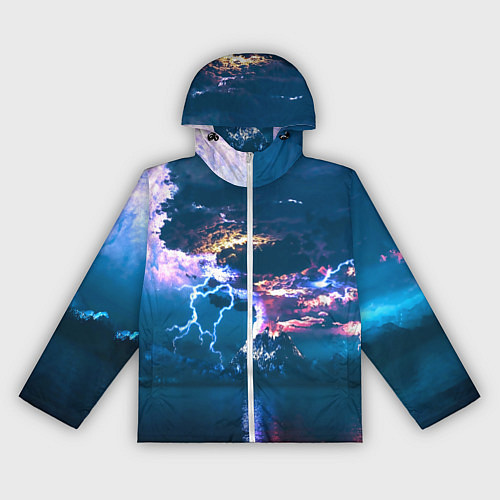 Женская ветровка Извержение вулкана / 3D-Белый – фото 1