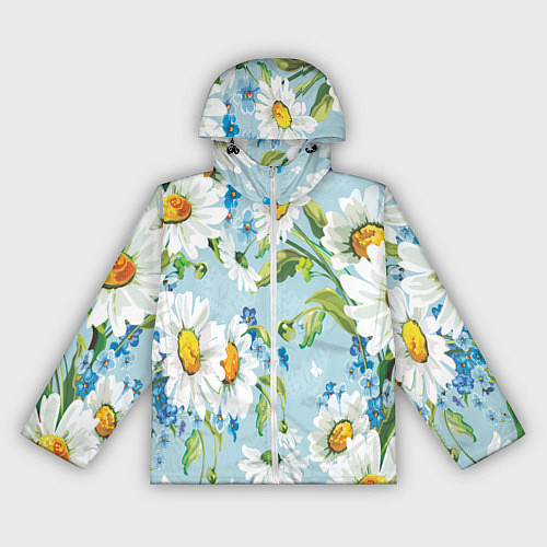 Женская ветровка Ромашки / 3D-Белый – фото 1