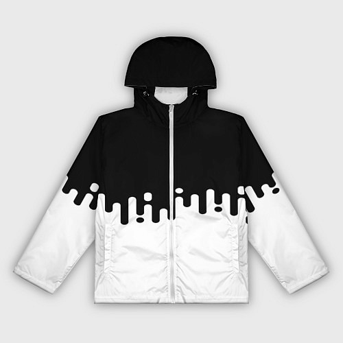 Женская ветровка Чёрно-белый узор / 3D-Белый – фото 1