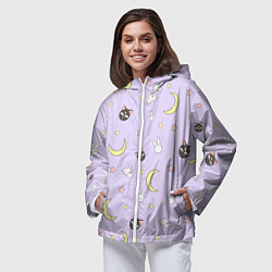 Ветровка с капюшоном женская Сейлор Мур, цвет: 3D-белый — фото 2