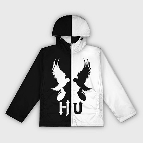 Женская ветровка HU: Black & White / 3D-Белый – фото 1