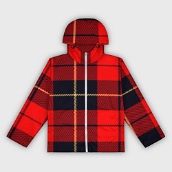 Ветровка с капюшоном женская Клетка, цвет: 3D-белый