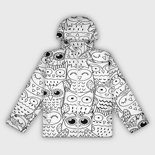 Женская ветровка Совушки: узор / 3D-Белый – фото 1