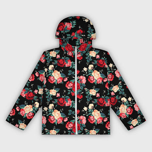 Женская ветровка Кустовые розы / 3D-Белый – фото 1