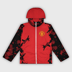 Ветровка с капюшоном женская FC Manchester United: Red Original, цвет: 3D-белый