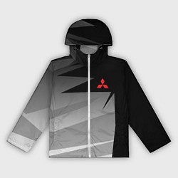 Ветровка с капюшоном женская MITSUBISHI SPORT, цвет: 3D-белый