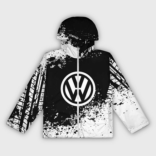 Женская ветровка Volkswagen: Black Spray / 3D-Белый – фото 1