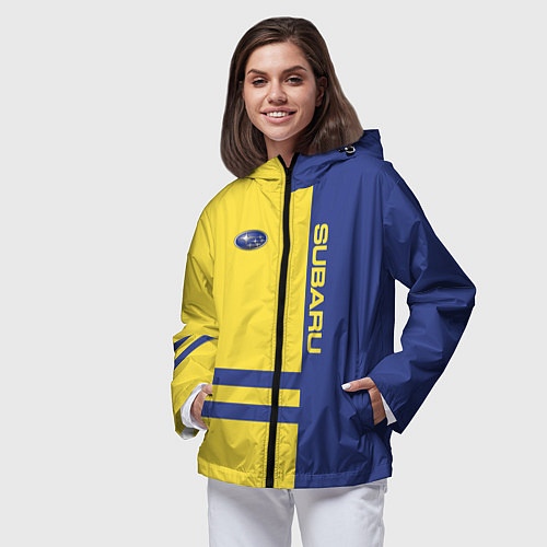 Женская ветровка Subaru / 3D-Черный – фото 3